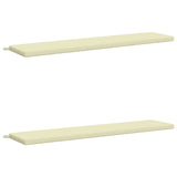 2-Piece Bench Cushions SOEST 2 pcs 100% Polyester Cream 949173