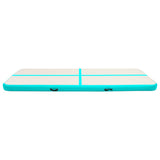Inflatable Gymnastics Mat with Pump 500x100x15 cm PVC Green 92666