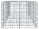 Gabion Basket with Cover 400x100x100 cm Galvanised Iron 3295196