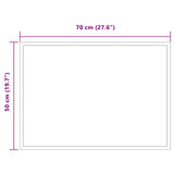 LED Bathroom Mirror Transparent 70 x 50 cm Tempered Glass 42045815