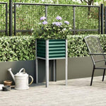 ZNTS Garden Planter Green 45x45x88 cm Steel 4008963