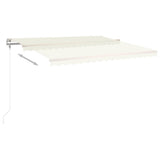 Manual Retractable Awning with Posts 4.5x3.5 m Cream 3070037