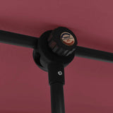 Garden Parasol with Aluminium Pole 2x1.5 m Bordeaux Red 47340