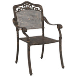 Garden Chair 2 pcs Bronze 55 x 56.5 x 91cm Aluminium 42002378