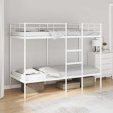 Bunk Bed without Mattress White 90x200 cm Steel 42000329