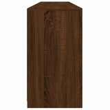 Sideboard with LED Lights Brown Oak 162x37x67 cm 3209001