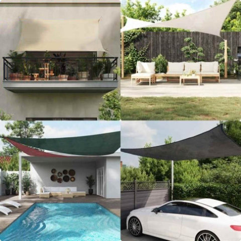 ZNTS Sunshade Sail 160 g/m² Red 5x7x7 m HDPE 311649