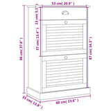 Shoe Cabinet VIGO 60x35x96 cm Grey Solid Wood Pine 353171