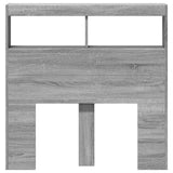 Headboard Cabinet with LED Grey Sonoma 100x17x102 cm 839187
