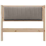 Upholstered Headboard Brown 100 cm Solid Pine Wood 879082