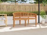 Garden Bench Natural Teak Strong Teak Wood 120 cm long Durable 48020