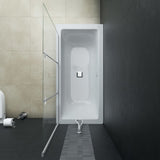 Folding Shower Enclosure 3 Panels ESG 130x138 cm 144679