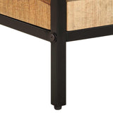 Side Table with Shelf Brown 35 x 35 x 45 cm Solid Mango Wood 374089
