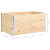 Raised Beds 3 pcs 80x120 cm Solid Pine Wood 3055163