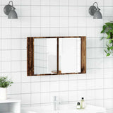 Bathroom Mirror Cabinet with Shelf Old Wood 80 x 12 x 45 cm 886226