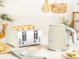Retro 3000W Kettle and Toaster Set - Beige T3398P422932