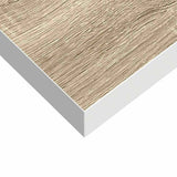 Floating Wall Shelves 4 pcs Oak and White 120x23.5x3.8 cm MDF 326587