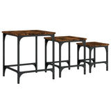 Nesting Coffee Tables 3 pcs Smoked Oak Engineered Wood 838935