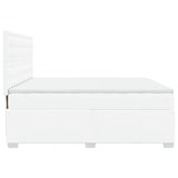 Box Spring Bed with Mattress White 200x200 cm Faux Leather 3290737