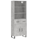 Highboard Concrete Grey 69.5x34x180 cm Engineered Wood 3200541