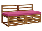 2-Piece Bench Cushions SOEST 2 pcs 100% Polyester Pink 950173