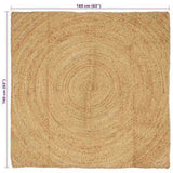 Area Rugs Natural 160 x 160 cm Jute 42010522