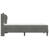 Bed Frame with Headboard Dark Grey 90 x 190 cm Velvet 3415275
