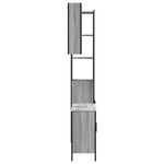 ZNTS 3 Piece Bathroom Cabinet Set Grey Sonoma Engineered Wood 3214743