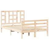 Bed Frame without Mattress Small Double Solid Wood Pine 3193891