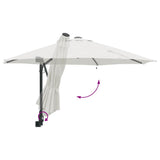 Garden Parasol Sand 248 x 248 x 148 cm Polyester and Steel 42003243