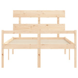 Senior Bed without Mattress 140x190 cm Solid Wood 3195331