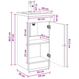 Bathroom Vanity with Sink Concrete Grey 42 x 40 x 84.5 cm 890027