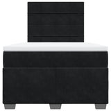 Box Spring Bed with Mattress Black 120x200 cm Velvet 3290884