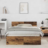 Bed Frame Old Wood 193 x 125 x 70 cm Engineered Wood 3376060