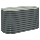 Garden Raised Bed 160x80x81 cm Galvanised Steel Grey 45524
