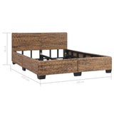 Bed Frame without Mattress Natural Rattan 140x200 cm 283094