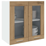 Kitchen Wall Cabinet Lyon with Glass Door Artisan Oak 60x31x60 cm 856168