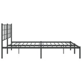 Bed Frame Black Powder-coated steel Double Bed Frame 355567