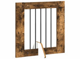 Dog Gate with Stands 2 pcs Smoked Oak 60 x 80 cm 892093