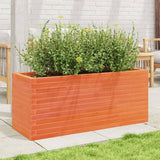 Garden Planter Wax Brown 110x40x45.5 cm Solid Wood Pine 847275