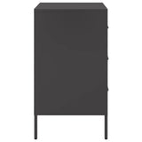 ZNTS Bedside Cabinets 2 pcs Black 36x39x68 cm Steel 843079