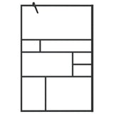 Walk-in Shower Wall with Clear ESG Glass 115x195 cm Black 150755