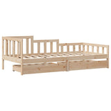 Daybed with Drawers without Mattress 80x200 cm Solid Wood 3302098