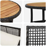 Garden Dining Set 5 pcs Black Poly rattan 3334952