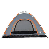 Camping Tent 5-Person Grey and Orange Quick Release 4004175