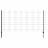 Welded Wire Fence 10 x 1.2 m PVC-Coated Steel Grey Mesh 3336074