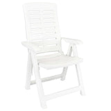 3 Piece Garden Dining Set White Polypropylene 3120463