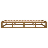 Bed Frame without Mattress Honey Brown 150x200 cm King Size Solid Wood 820804