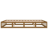 Bed Frame without Mattress Honey Brown 200x200 cm Solid Wood 820819