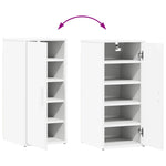 Shoe Cabinet White 32x35x70 cm Engineered Wood 808954